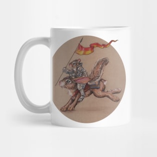 Squirrel in Shining Armor with trusted Bunny Steed Mug